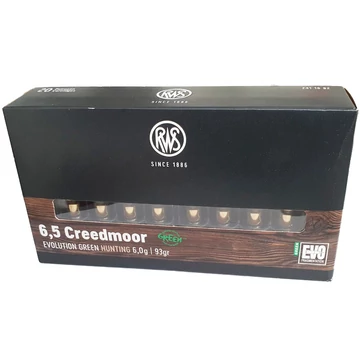 RWS 6,5 Creedmoor Evo Green 6,0g lőszer, 2411682