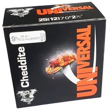 Cheddite 12/70 Universal Skeet 28g, 2,00 mm sörétes lőszer