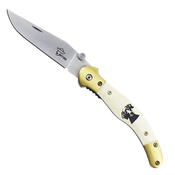 Betyár bicska, fejesgörbe, csont markolat, vizsla motívum