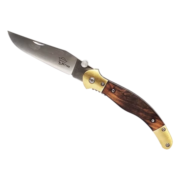 Betyár bicska, fejesgörbe, barna fa markolat (OLEG)