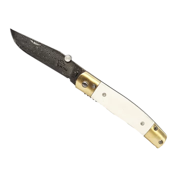 Betyár bicska, maskara, csont markolat, damaszk