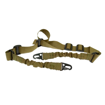 Hordszíj, 2 pontos, bungee, coyote brown