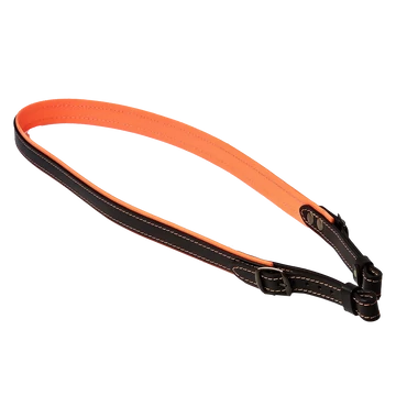 Bőr, gumi vadászpuska szíj - barna - narancs 25/1070