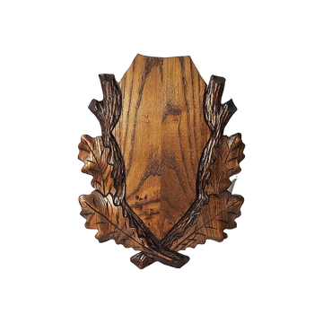 Trófea alátét, őz, tölgyleveles - 24 cm