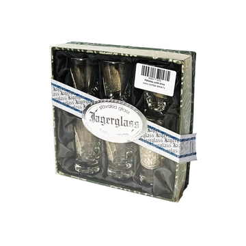 Jagerglass kézműves pálinkás pohár szett - 6 db.