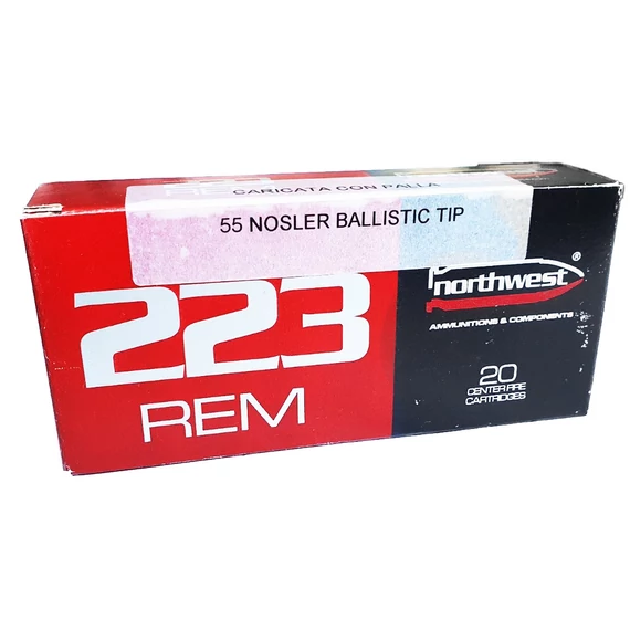 NorthWest .223 Remington 55gr, Nosler BT 3,56g, lőszer