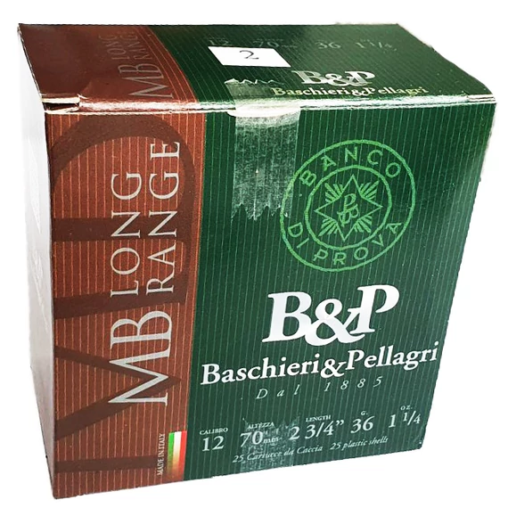 Baschieri & Pellagri 12/70 MB Long Range 36g, 3,50 mm sörétes lőszer