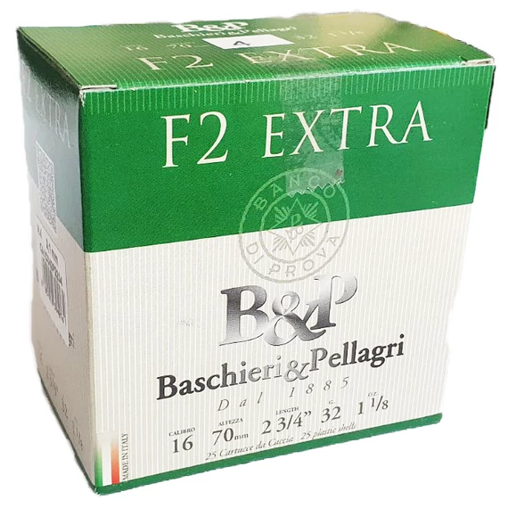 Baschieri & Pellagri 16/70 F2 Extra 32g, 3,10 mm sörétes lőszer