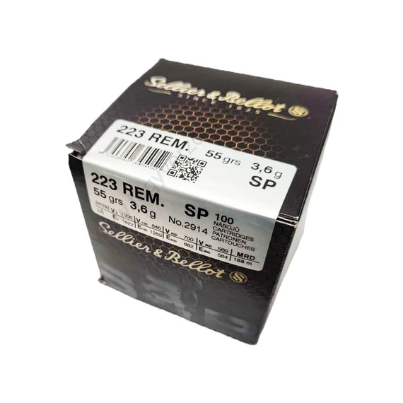 Sellier & Bellot .223R, 3,6g, SP lőszer, 100db/dob V345050