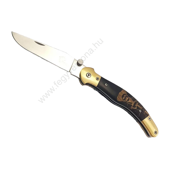 Betyár bicska, fejesgörbe, fa markolat, betyár