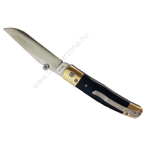 Betyár bicska, maskara, fa markolat, kelta szarvas