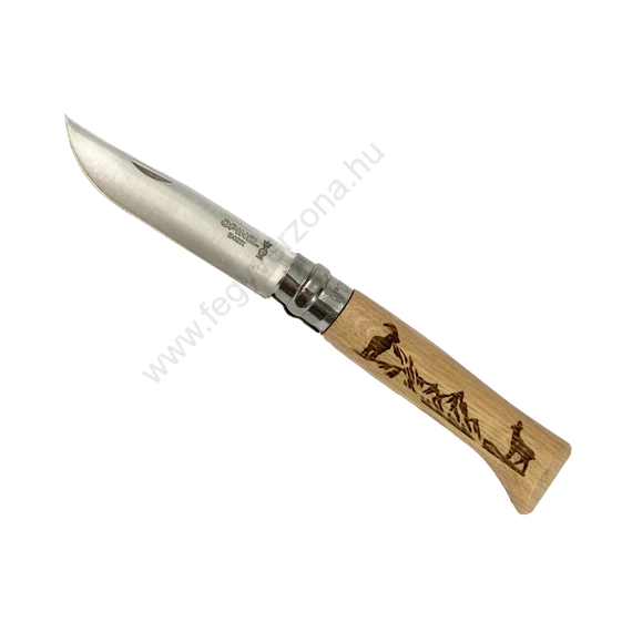 Opinel no.8 kés, inox, kecske minta