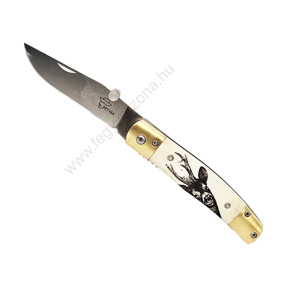 Betyár Bicska, maskara, csont markolat, őzbak