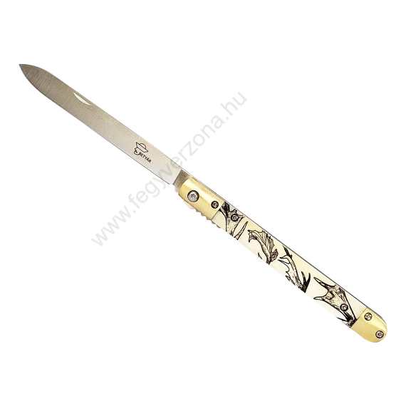 Betyár Bicska, szalonnázó, csont markolat, agancsok