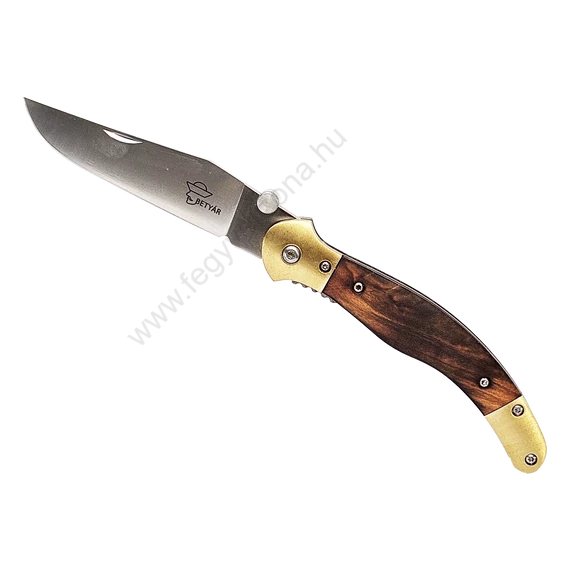 Betyár bicska, fejesgörbe, barna fa markolat (OLEG)