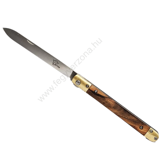 Betyár bicska, szalonnázó, barna fa markolat (OLEG)