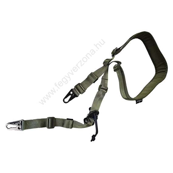 Amomax 2 pontos hordszíj, gyorskioldóval, Olive