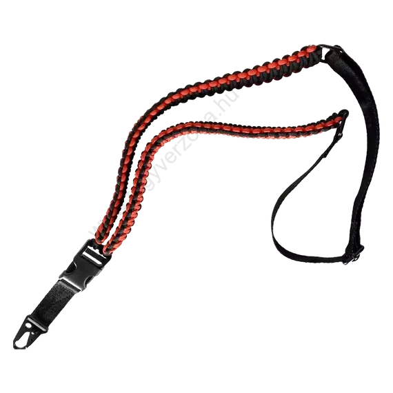 Paracord hordszíj, 1 pontos, QD pink/fekete