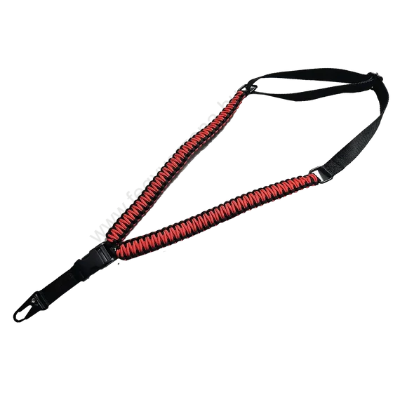 Paracord hordszíj, 1 pontos, QD piros/fekete