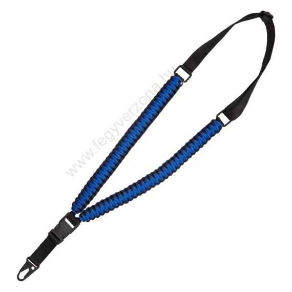 Paracord hordszíj, 1 pontos, QD kék/fekete