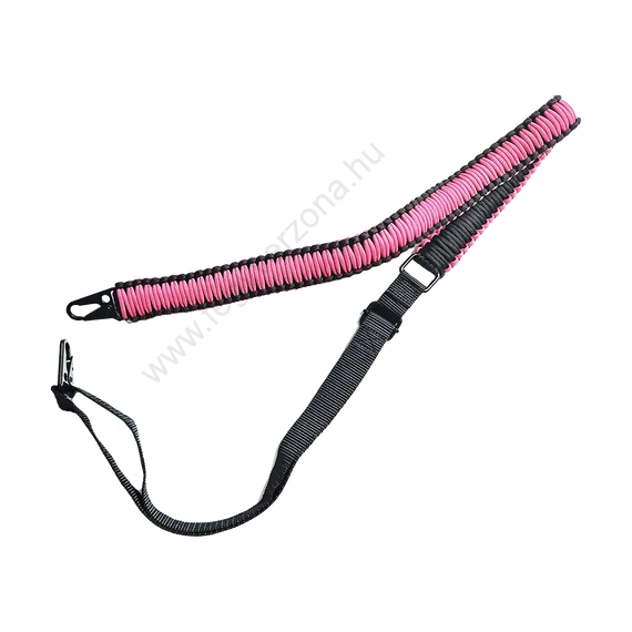 Paracord hordszíj, 2 pontos, QD pink/fekete