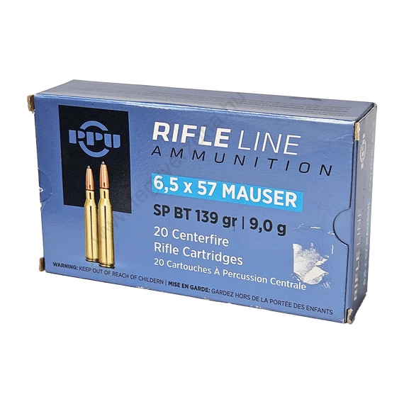 PPU Partizan 6,5x57 SP Mauser 9g / 139 gr lőszer