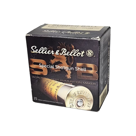 Sellier & Bellot 12GA Rubber Buck Shot gumigövedékes lőszer, 17,5 mm