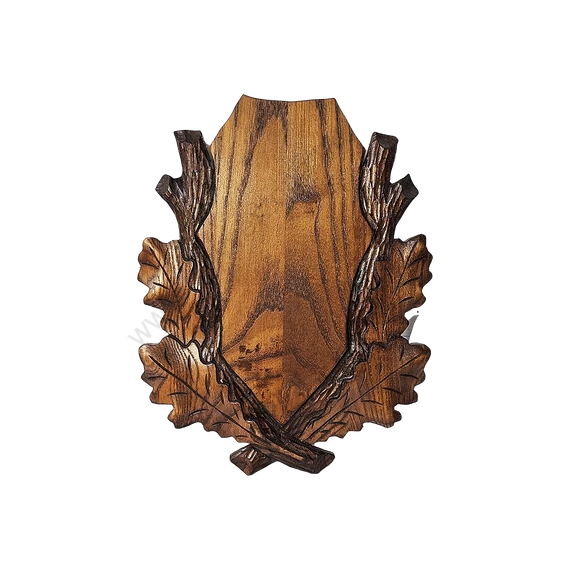 Trófea alátét, őz, tölgyleveles - 24 cm